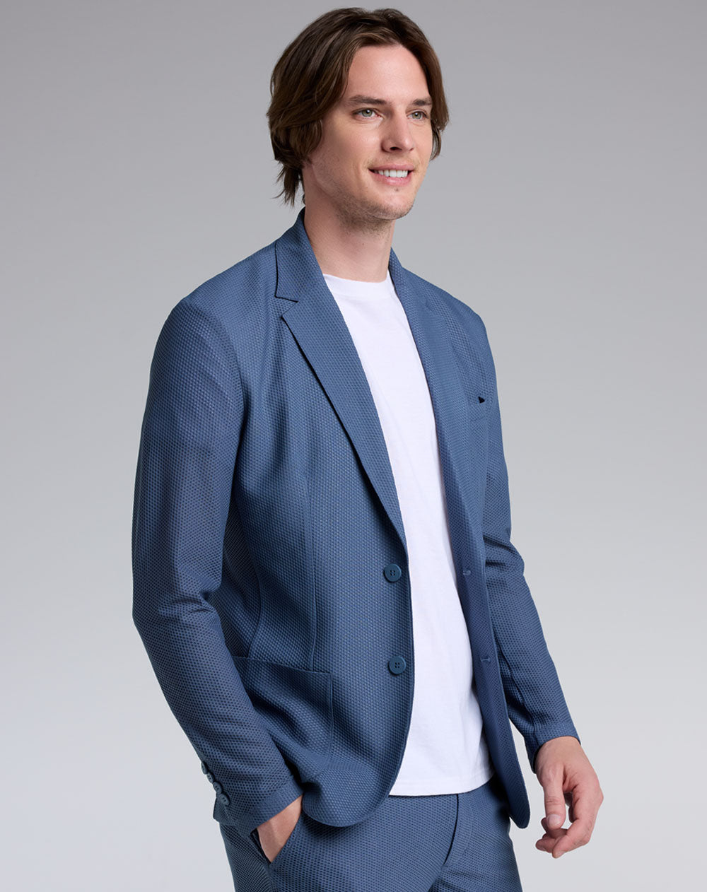 ムータ　ストレッチメッシュジャケット　 ネイビー　Ｌサイズ ストレッチメッシュ ダブルジャケット 20SS [全3色] – muta