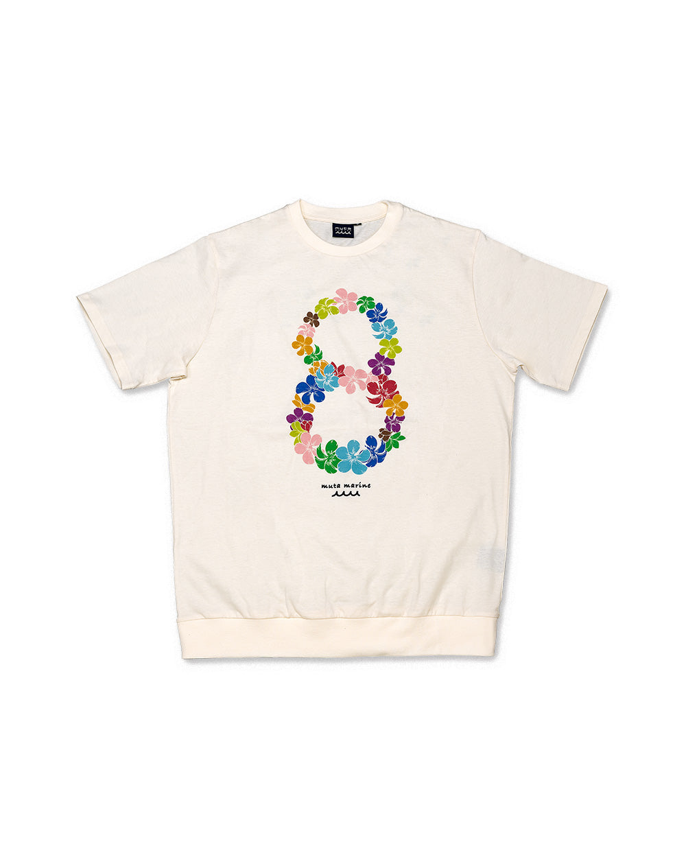 【muta MARINE】コットンリブTシャツ (プルメリア) [全2色] EVENT / WEB］コットンリブTシャツ (レインボープルメリア