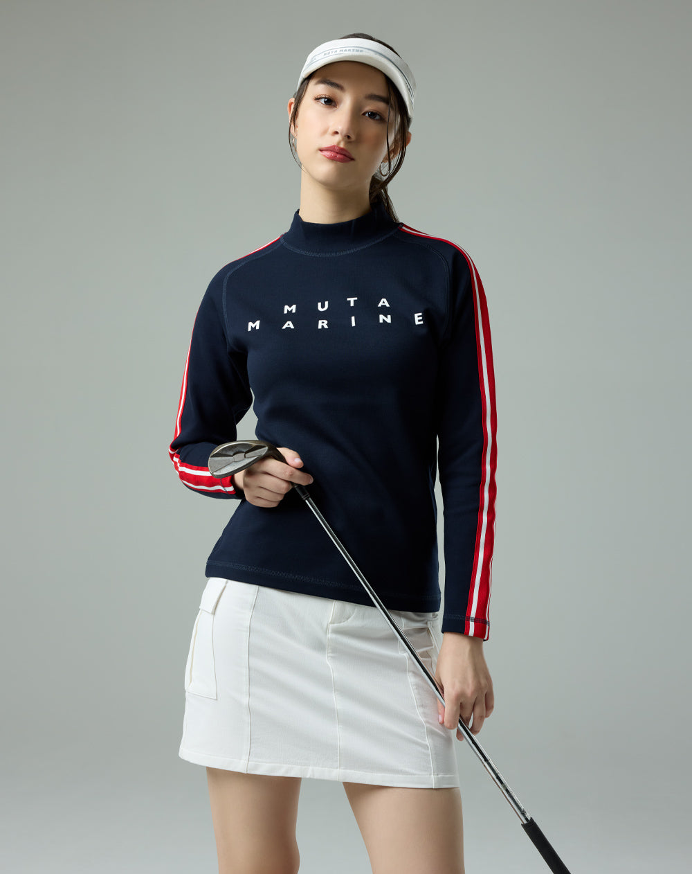 muta ムータ　ウォームポンチ サイドライン モックネックシャツ ウォームポンチ サイドライン モックネックシャツ [全3色] – muta