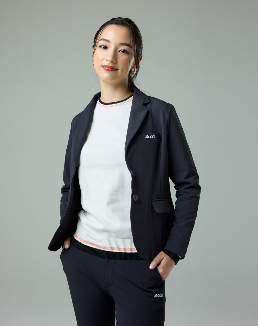 muta レディースジャケット Fサイズ ネイビー ストレッチナイロン ジャケット (WOMAN) [全3色] – muta Online Store