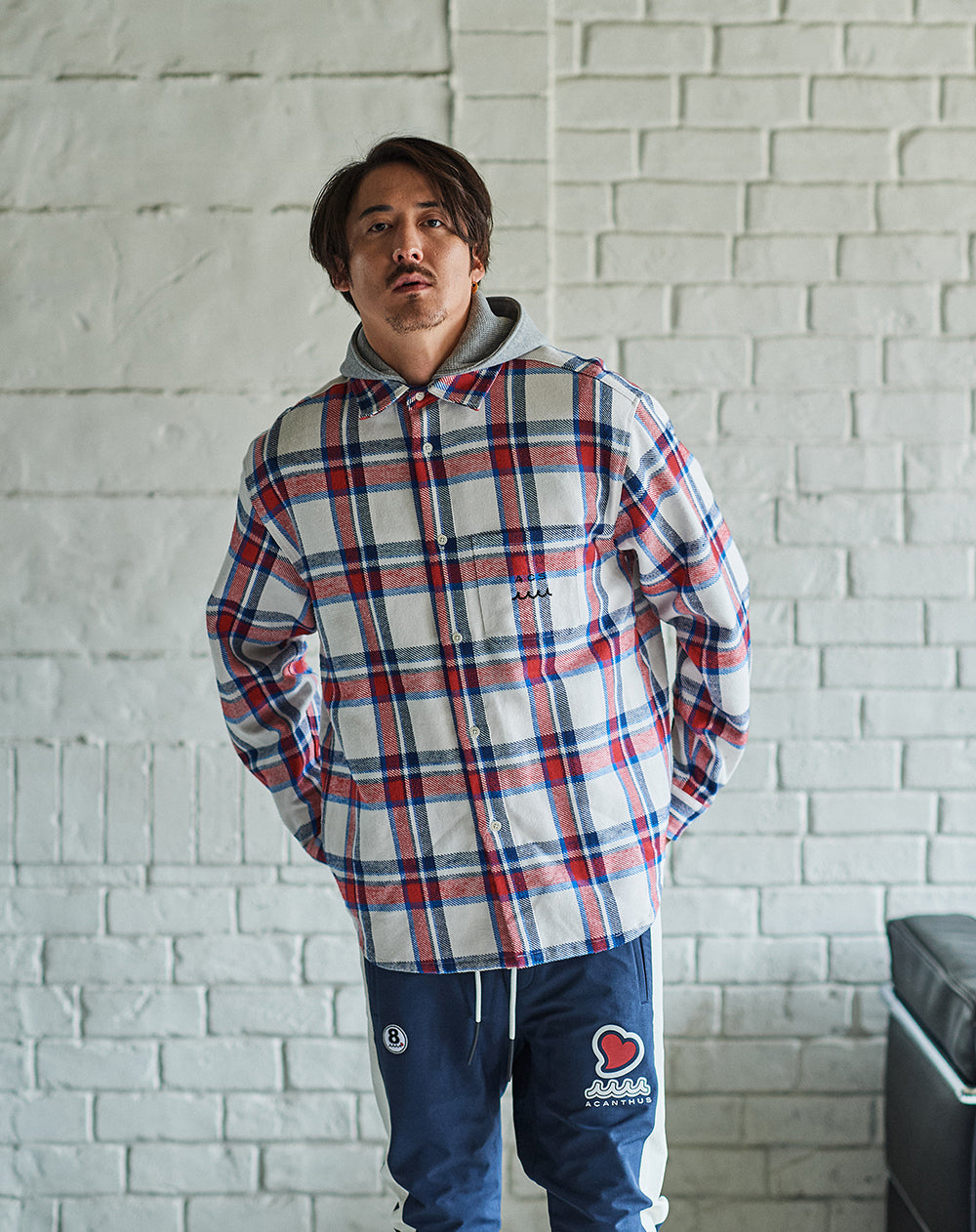 MUTA MARINE レッド ハイネックシャツ MUTA MARINE レッド ハイネックシャツ