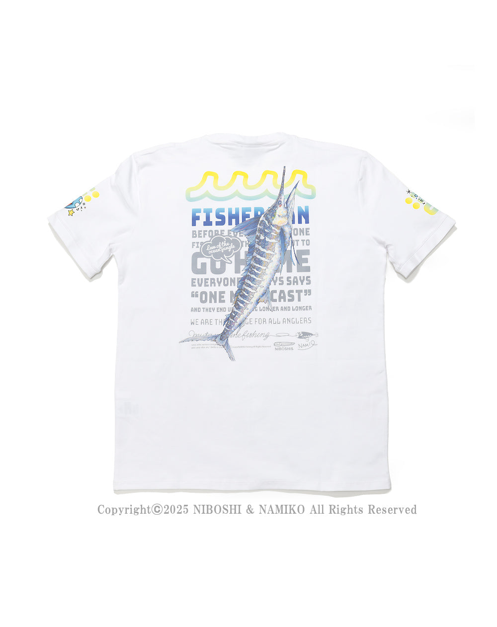 【muta】NAMIKO (NIBOSHI&) × muta Fishing TEE バショウカジキ NAMIKO (NIBOSHI&) × muta MARINE Fishing Tシャツ (バショウ