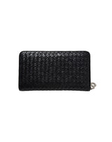 クロコダイル・イントレチャートLARGE ZIP長財布(ブラック)