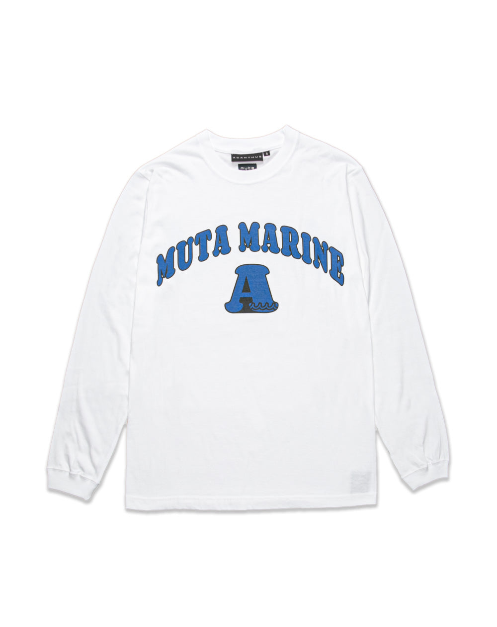 【別注】mutaムータ ACANTHUSコラボカレッジロゴLS Tシャツ ACANTHUS × muta MARINE Arc Logo L/S TEE [全3色] – muta