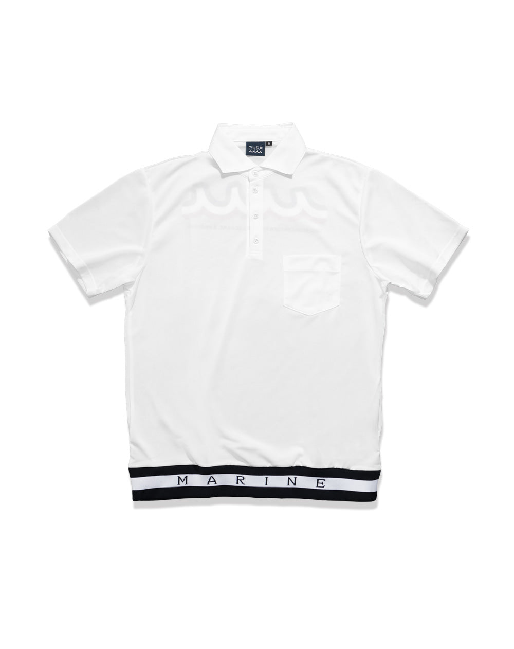 Moon San^_−☆♥️muta ホワイト ポロシャツ サイズ0 muta MARINE GOLF コラボウエア ポロシャツ（単色）(0（レディス