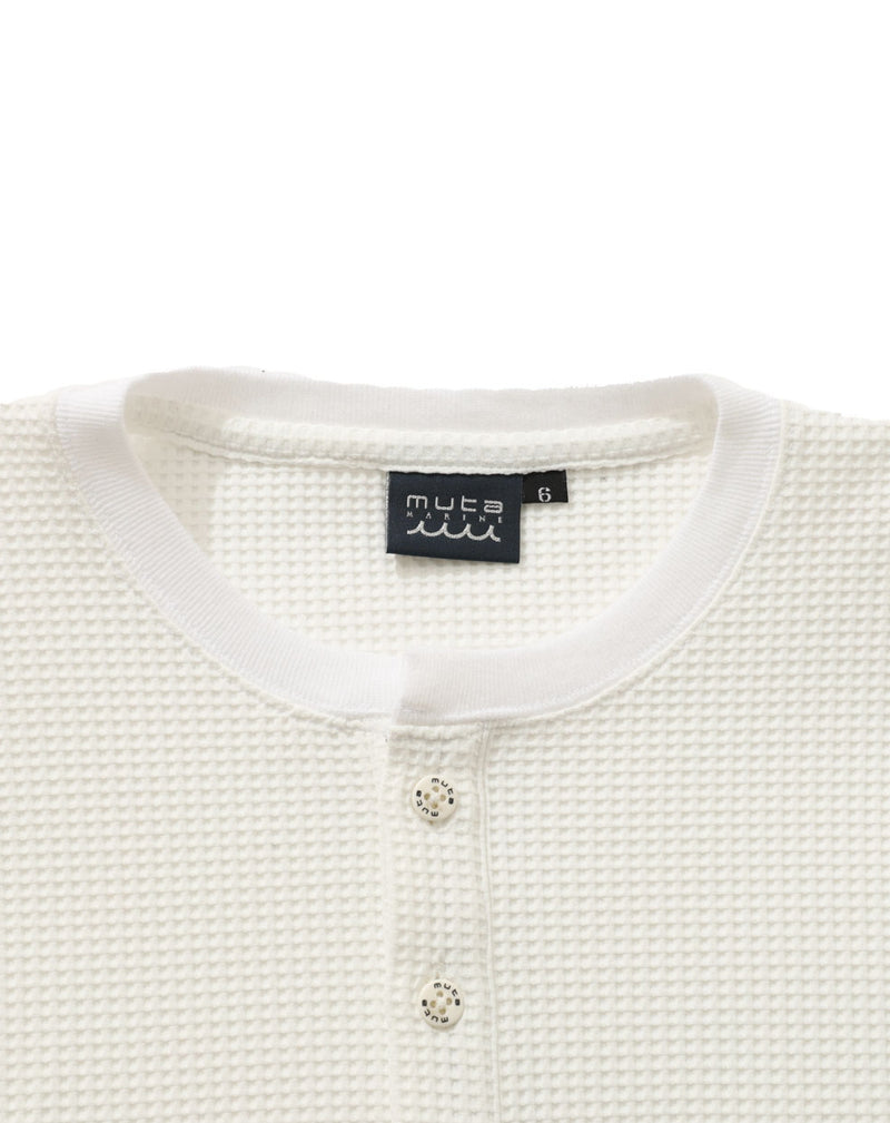 WEB限定］Safari × muta MARINE ワッフルヘンリーネックTシャツ [全2色
