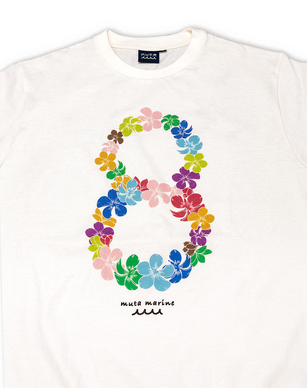 【muta MARINE】コットンリブTシャツ (プルメリア) [全2色] EVENT / WEB］コットンリブTシャツ (レインボープルメリア