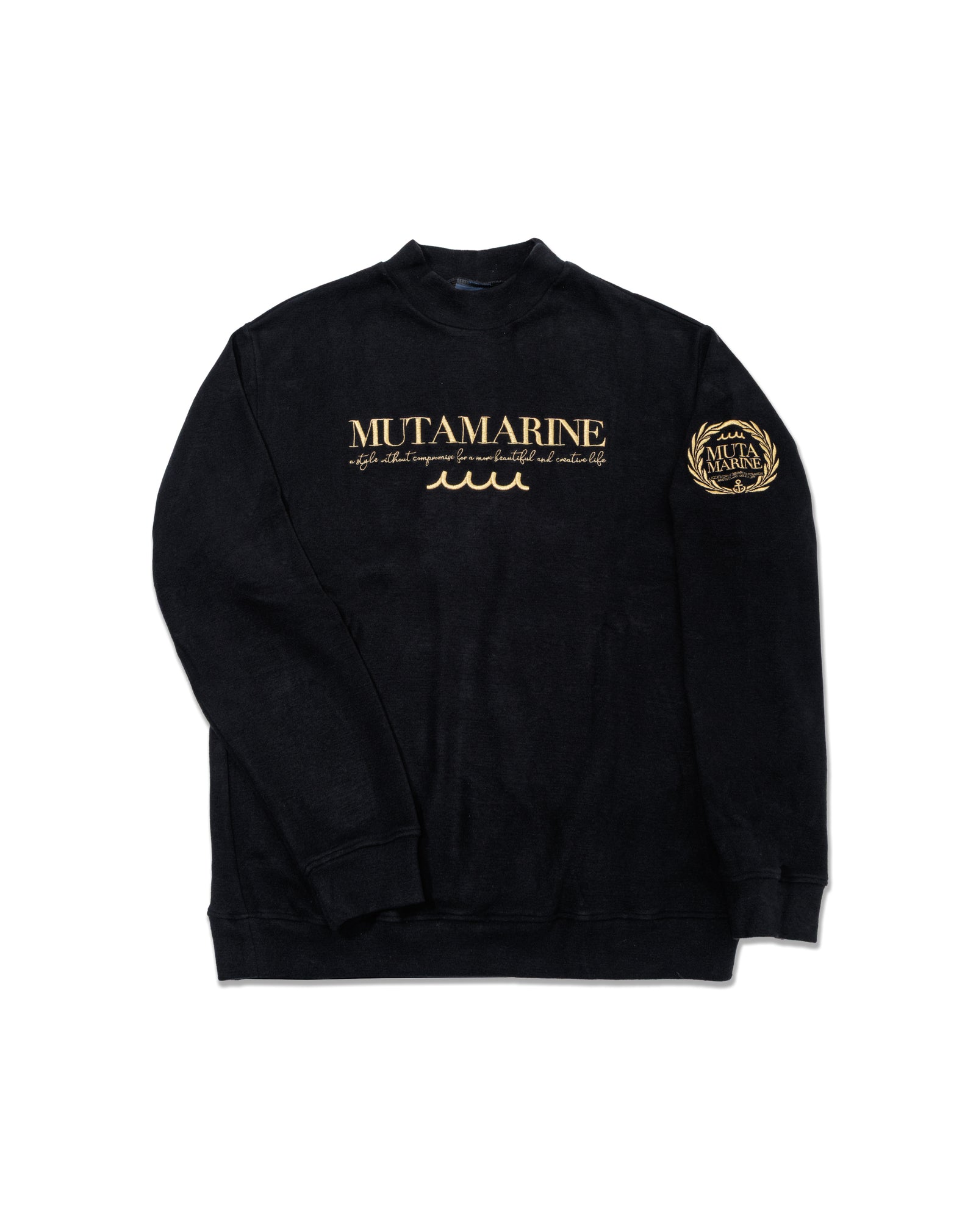 新品 muta MARINE BIG LETTERS モックネックセーター ライトニット モックネックプルオーバー [全4色] – muta Online Store