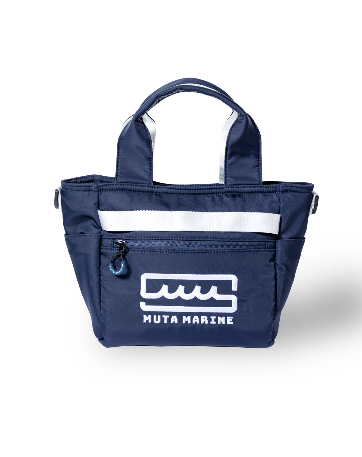 美品／限定品muta MARINE スタンドバッグ ネイビー 限定muta MARINE スタンドバッグ ネイビーとウッドカバー4つ