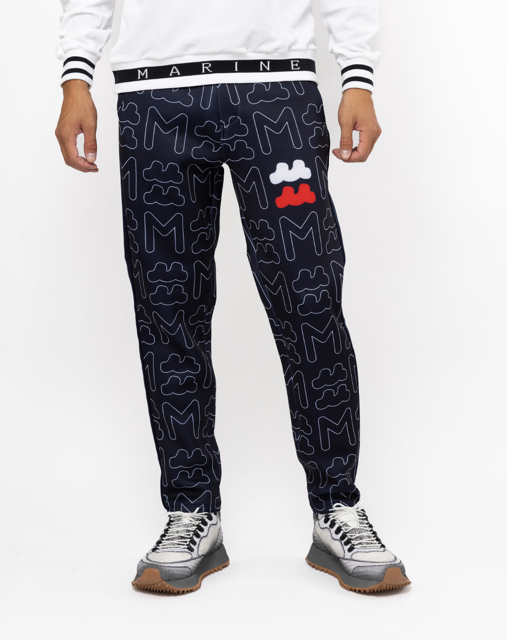 MM PATTERN ボンディング スラックスパンツ 総柄 白 MM PATTERN ボンディングスラックスパンツ [全3色] – muta Online Store