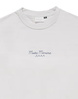 ［店舗限定：muta MARINE rinku］SEA GLASS WAVE スムースコットンTシャツ [全3色]