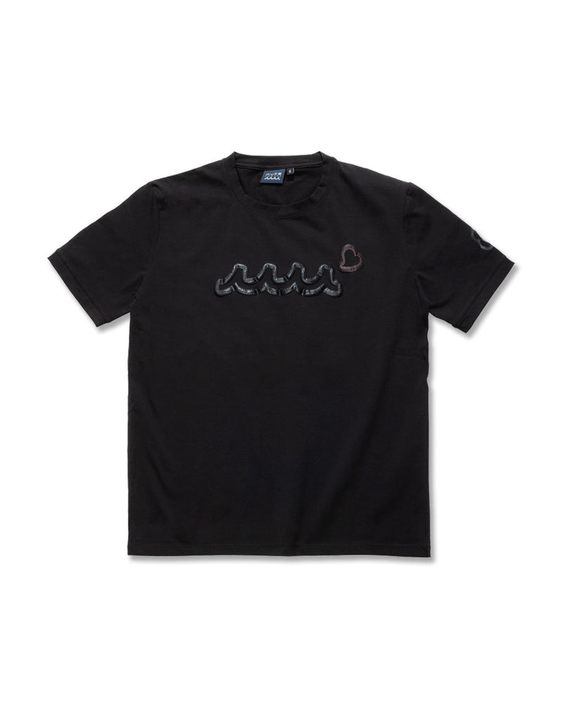 EVENT / WEB 先行］レザーライクロゴ ストレッチTシャツ [全3色