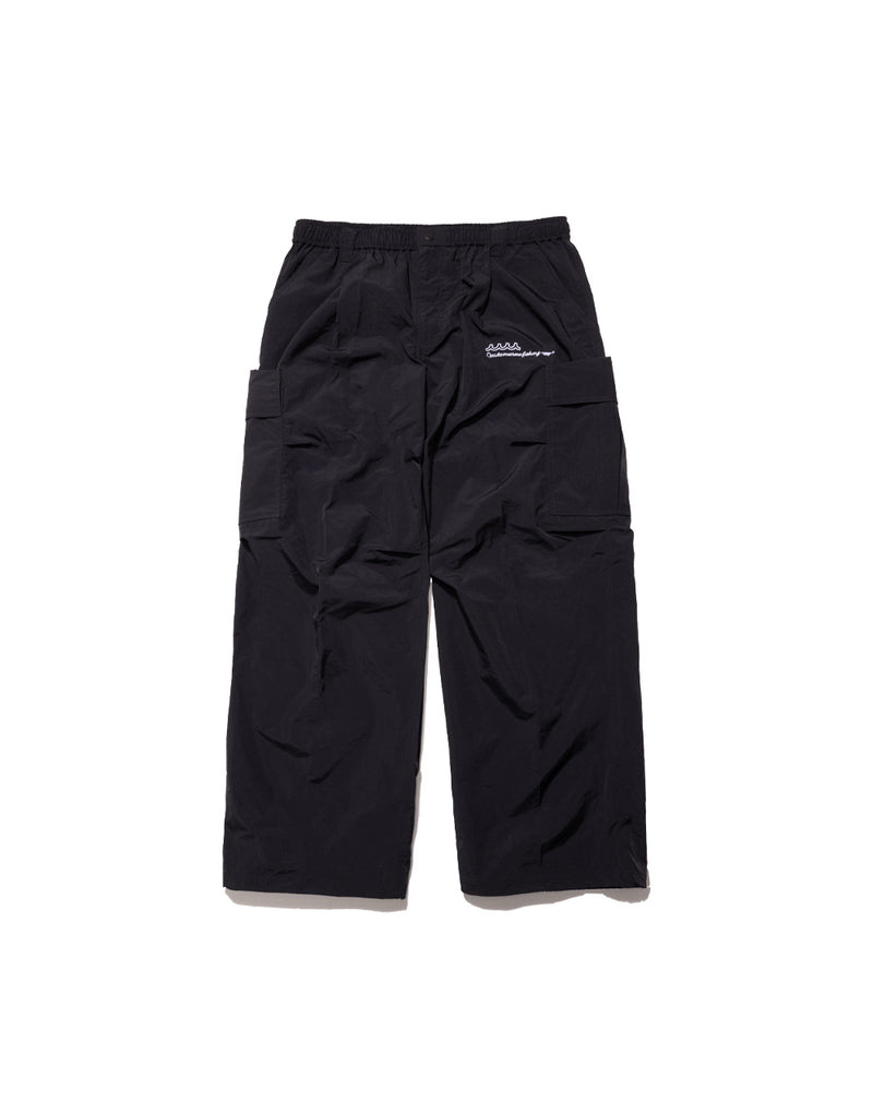 muta MARIN ナイロンパンツ ブラック　XL ナイロン ワイドカーゴパンツ(MMF) [全2色] – muta Online Store