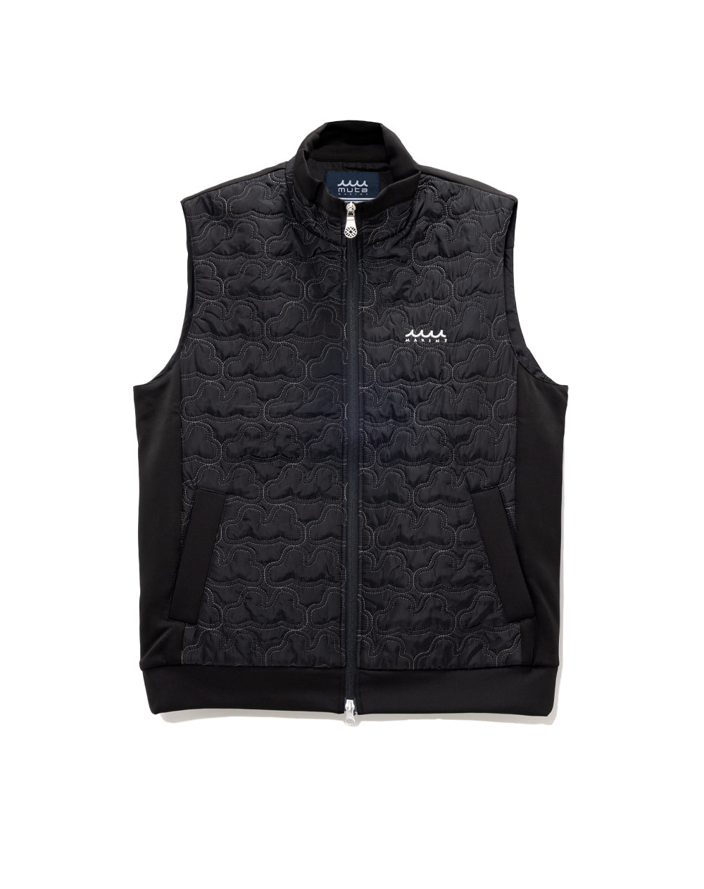 新品 muta MARINE ジオメトリック キルティング　ダウンベスト 黒7 ジオメトリック キルティングダウンベスト [全3色] – muta