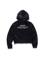 モールスムースニット クロップドジップパーカー [全2色]