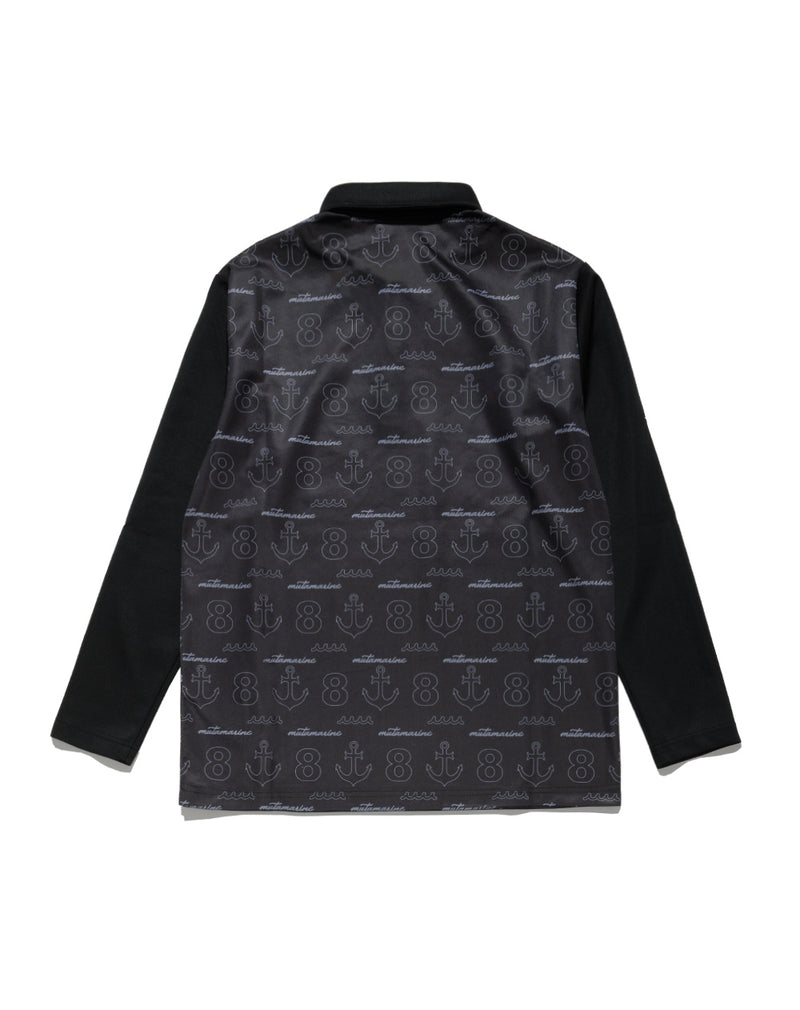 店舗限定：muta GLOBALE KoBE］モノグラム ロングスリーブポロシャツ