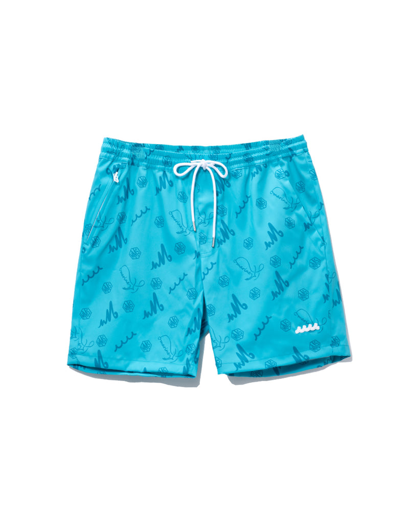店舗限定：muta MARINE rinku］ランダムロゴ スイムショーツ [全
