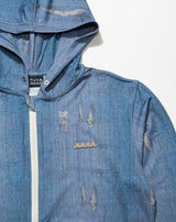 ［WEB限定］Safari × muta MARINE ラッシュパーカー (ダメージデニム)