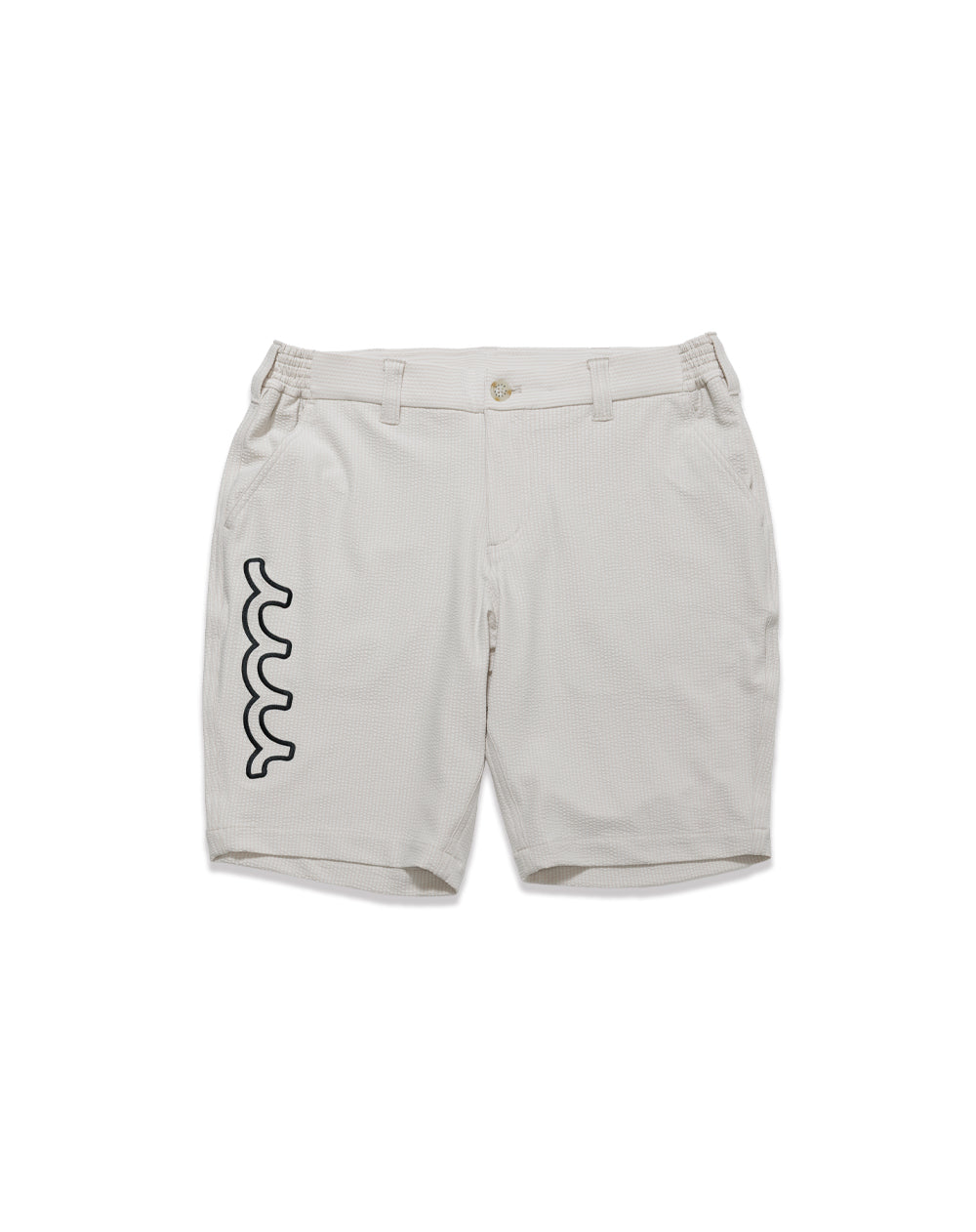 mutaMARINE ロゴ入りショートパンツ ホワイト mutaMARINE ロゴ入り