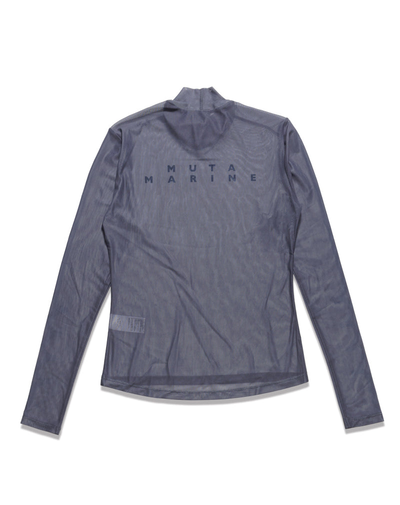 muta☆MM PATTERN ヘビージャージー 長袖モックネックT ネイビー4 muta（ムータ） muta MARINE マリン ロンT フリース切替モックネック