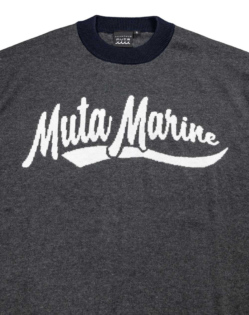 ACANTHUS × muta MARINE Ringer Logo knit  [全3色]