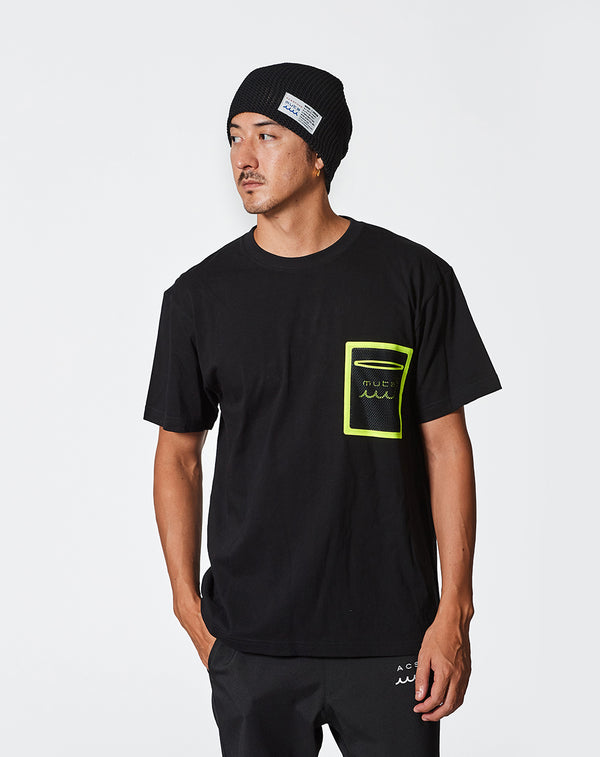 ACANTHUS × muta MARINE Mesh Trimming Pocket Tee [全3色]