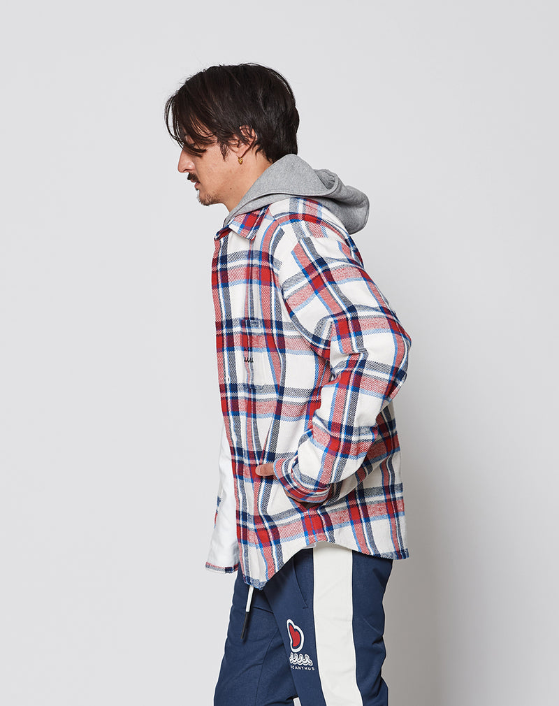 ACANTHUS × muta MARINE Hooded Flannel Shirts [全2色] – muta Online
