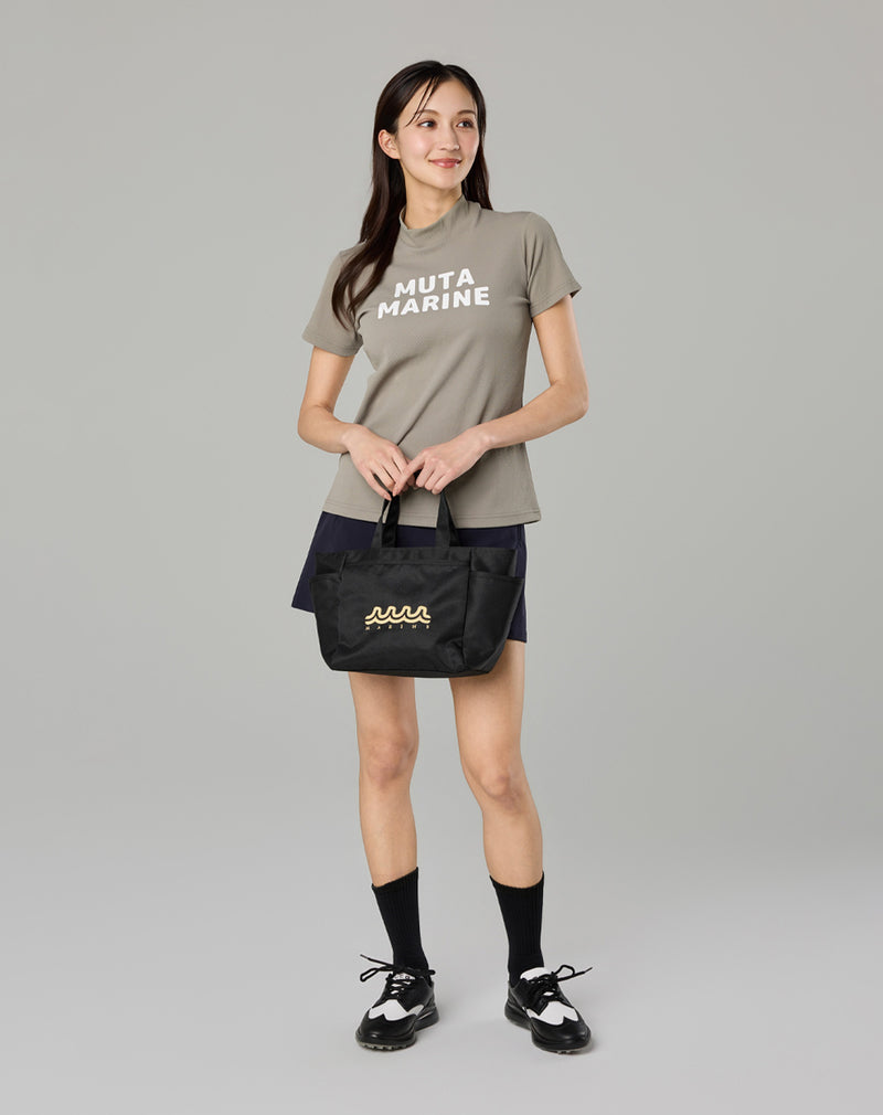 muta MARINE ポップコーンニット モックネックシャツ　ブラック ポップコーンニット モックネックシャツ (WOMAN) [全4色] – muta