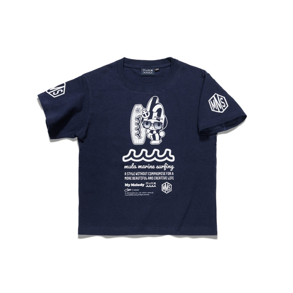 【⠀Peach⠀様 】 muta MARINE 空調服 ネイビー F My Melody × muta MARINE SURFING コットンTシャツ [全3色] (KIDS