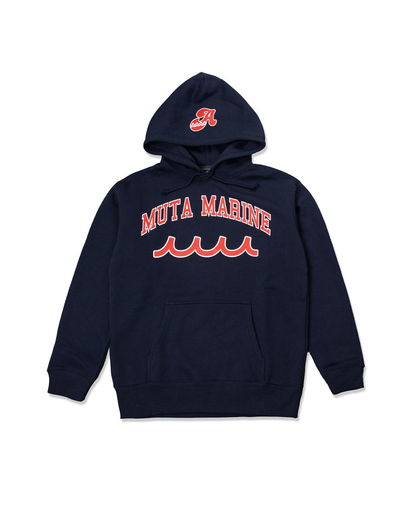 muta MARIN フロントロゴデザイン プルオーバーパーカー フーディー EVENT / WEB 先行］ACANTHUS × muta MARINE × Marty Golf プルオーバー