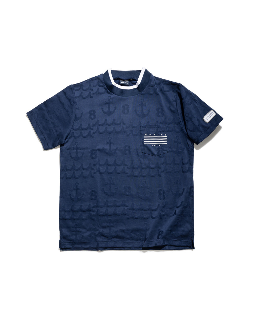 ムータモックネックシャツ　Lサイズ muta MARINE ムータマリン Tシャツ メッシュ切替 モックネック