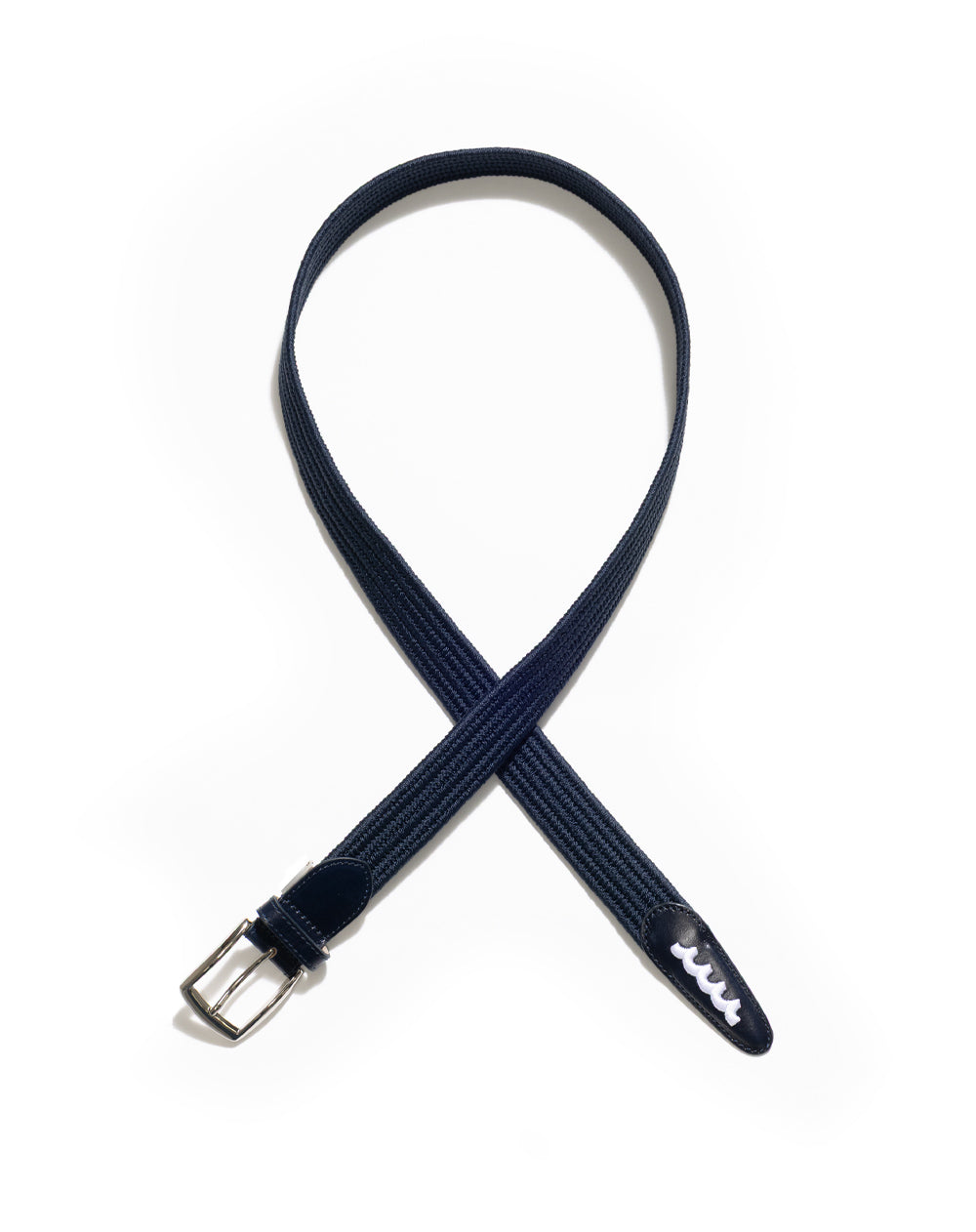 美品♡ムータマリンゴルフmuta レザーコンビネーションメッシュベルト ネイビー muta - LEATHER COMBINATION MESH BELT / レザー