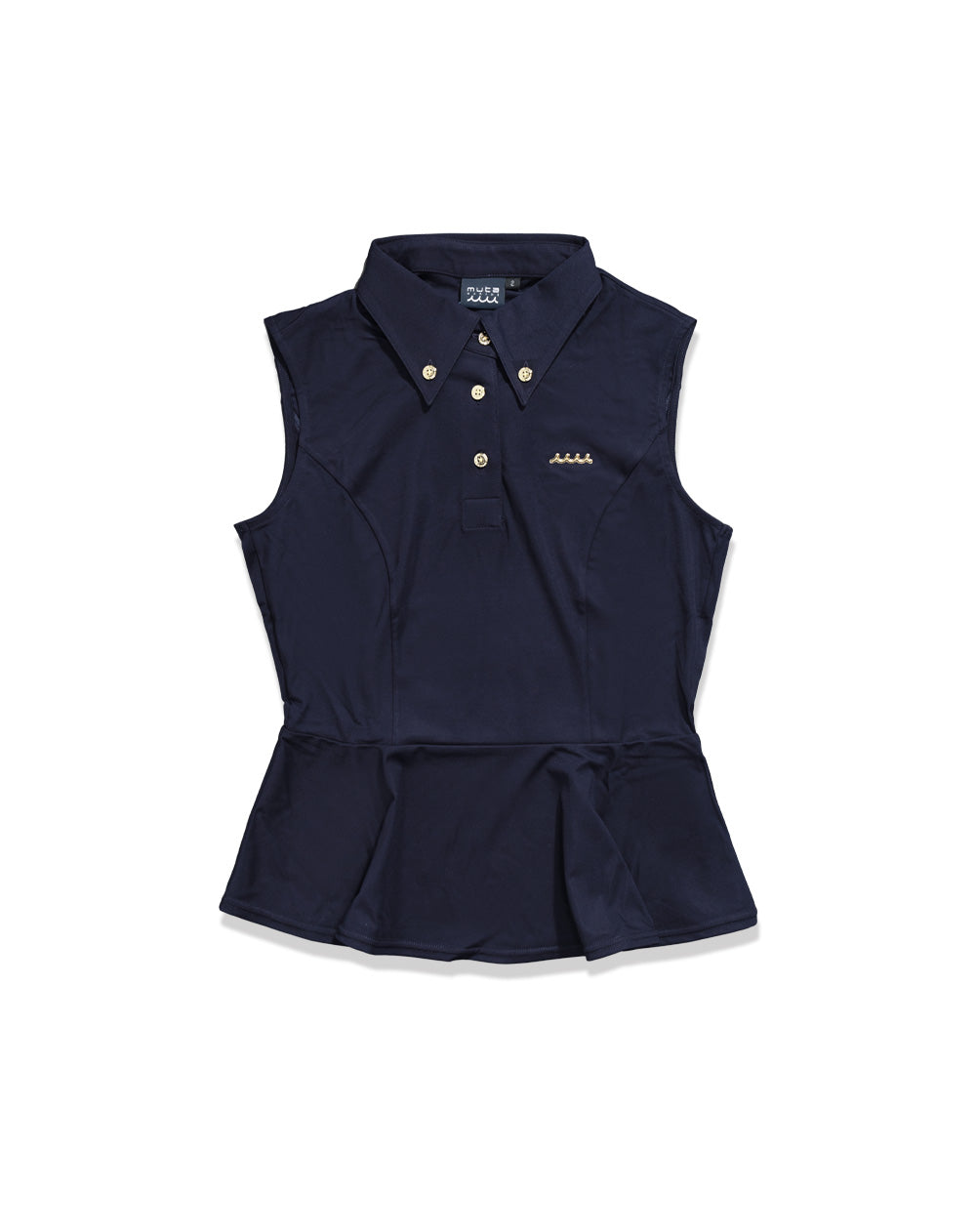 【美品】MUTA ノースリーブポロシャツ 1(S) ペプラム スリーブレスポロシャツ [全4色] – muta Online Store