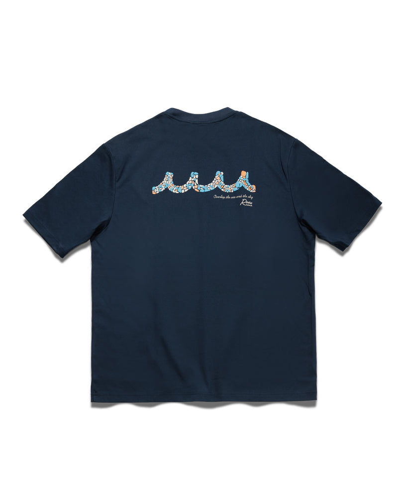 店舗限定：muta MARINE rinku］SEA GLASS WAVE スムースコットンT