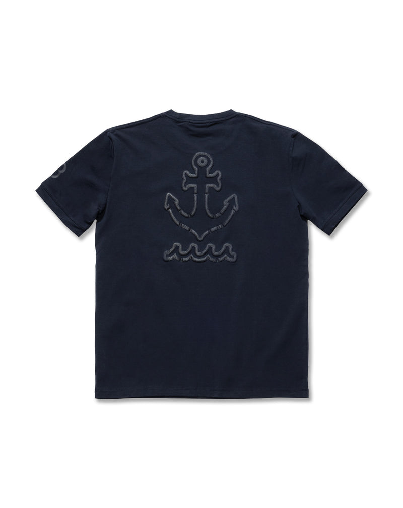 MUTA メンズシャツ ネイビー サイズ7 新品未使用 muta MARINE/ムータ マリン/別注メタルロゴ スムースTシャツ | ROYAL