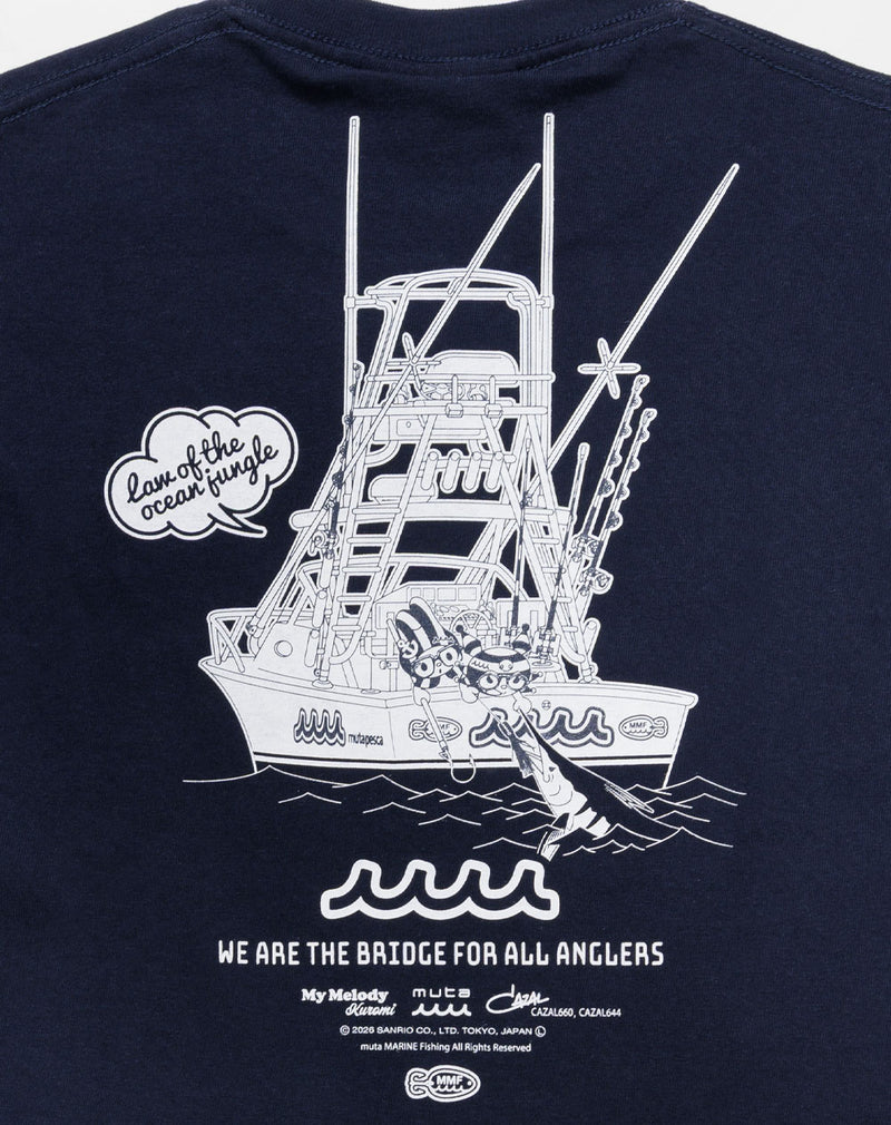 【定価約3万】muta MARINE コットンミニパイル ネイビー L Kuromi × muta MARINE Fishing コットンTシャツ [全3色] (KIDS) – muta