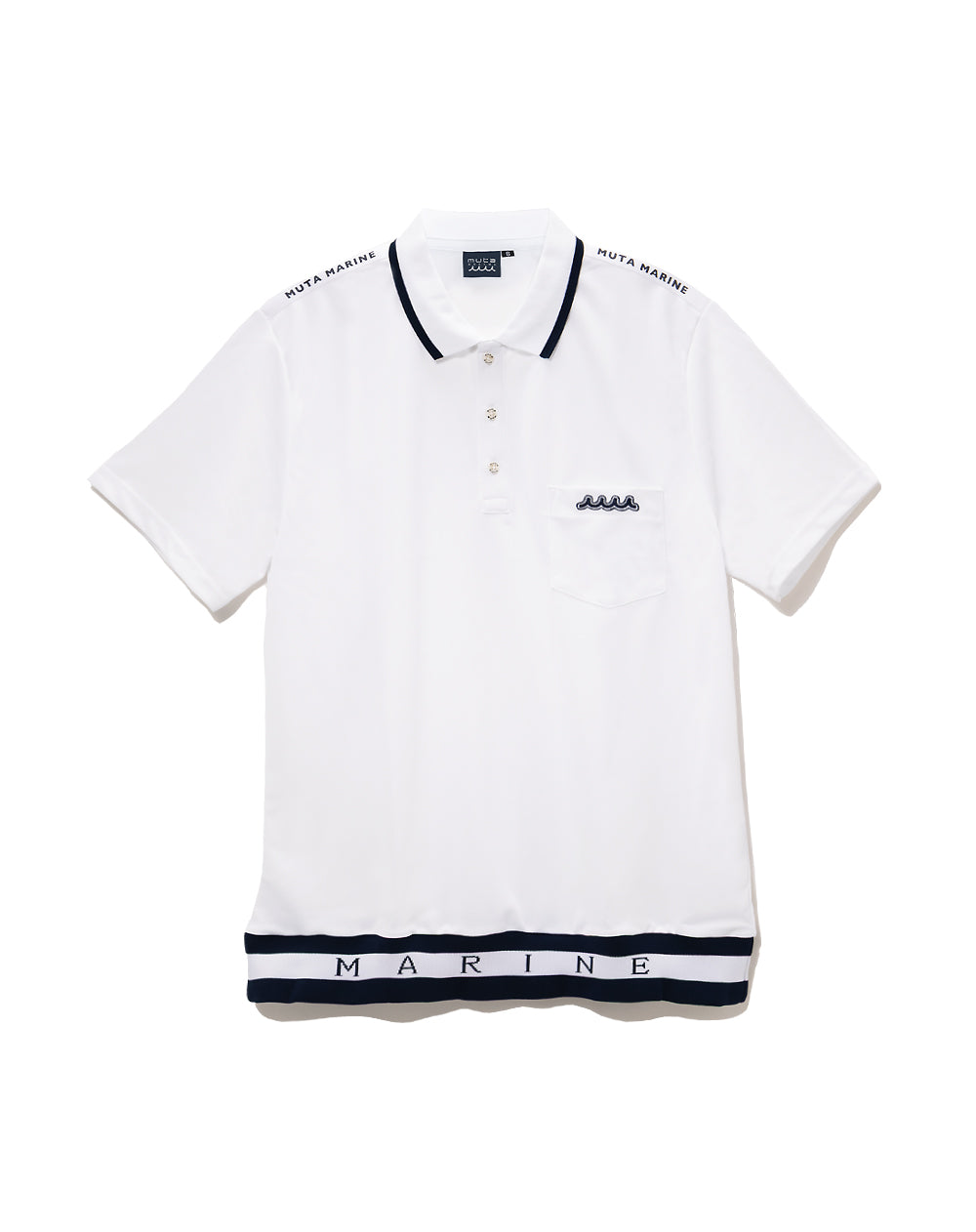 Muta marine ムータマリン ヘムリブポロシャツ 店舗限定：muta MARINE GOLF 新宿髙島屋 ］ヘムリブポロシャツ