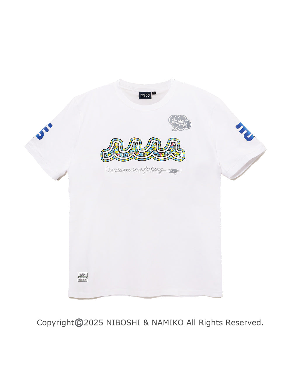 ★新品未使用タグ付　Mfil ミカコナカムラ　Tシャツ カットソー 40 白 WEB / 一部店舗限定］NAMIKO (NIBOSHI&) × muta MARINE Fishing
