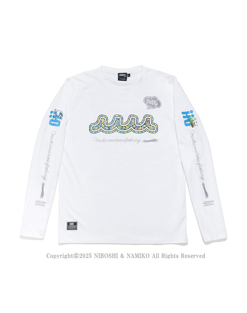 ［EVENT / WEB限定］NAMIKO (NIBOSHI&) × muta MARINE Fishing ロングスリーブTシャツ (マカジキ) [全2色]