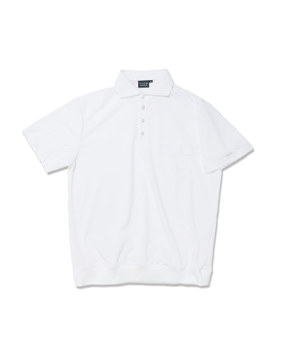 値下げ【muta】ヘムリブポロシャツ（白）4S ヘムリブ ポロシャツ (ワンポイント) [全3色] – muta Online Store