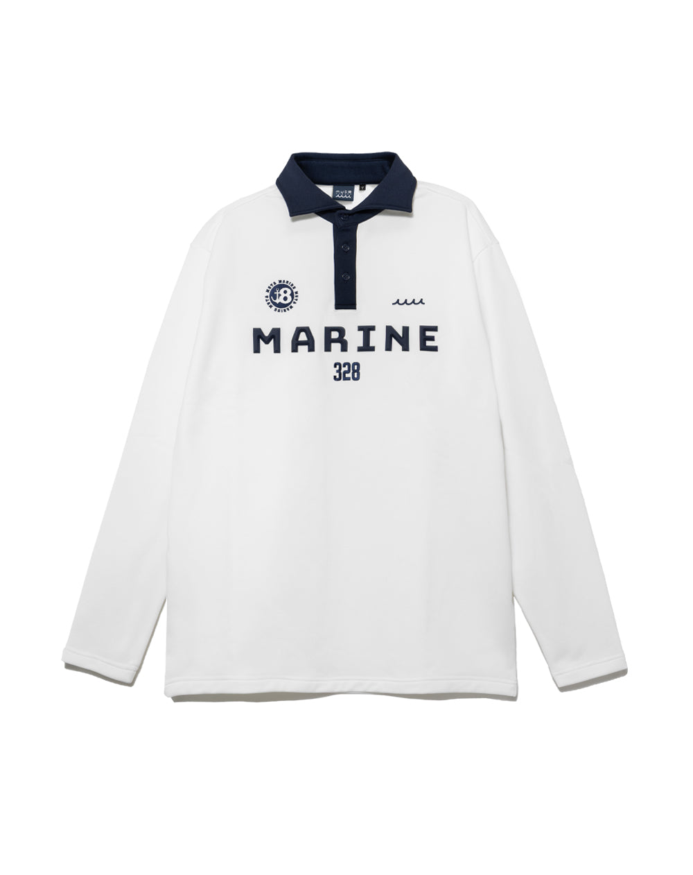 muta MARINE ムータ ブリスターパイル ポロシャツ 長袖 ホワイト ブリスターパイル ポロシャツ [全2色] – muta Online Store