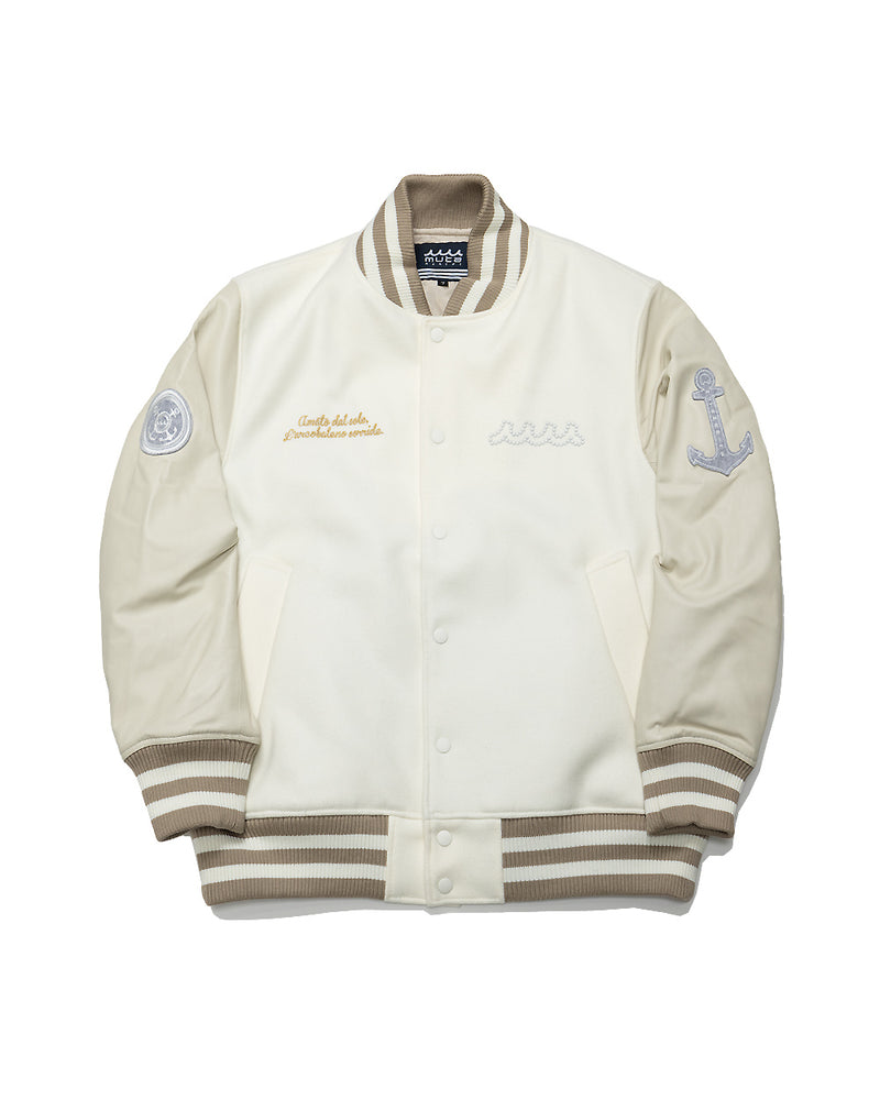 Spain leather STADIUM JACKET