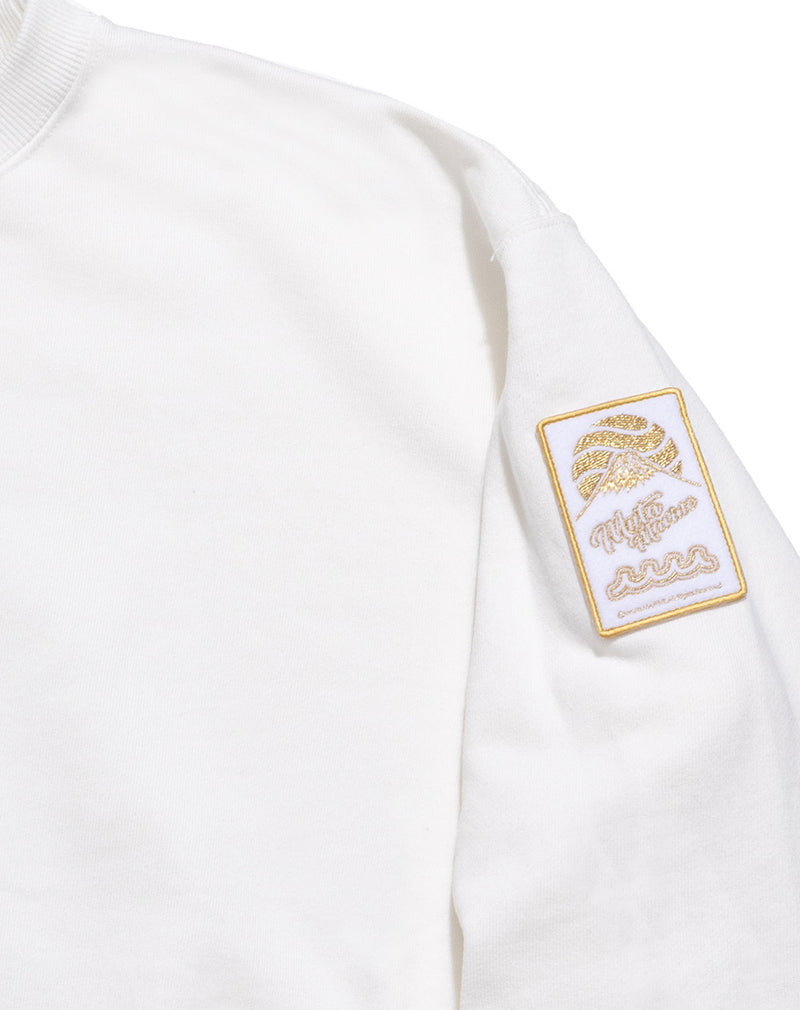 STONE  スウェット トレーナー ホワイト ワッペン ロゴ M STONE スウェット トレーナー ホワイト ワッペン ロゴ M STONE