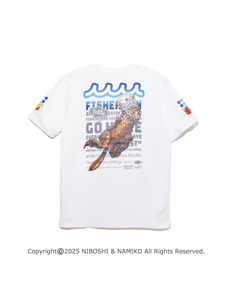 ★新品未使用タグ付　Mfil ミカコナカムラ　Tシャツ カットソー 40 白 WEB / 一部店舗限定］NAMIKO (NIBOSHI&) × muta MARINE Fishing