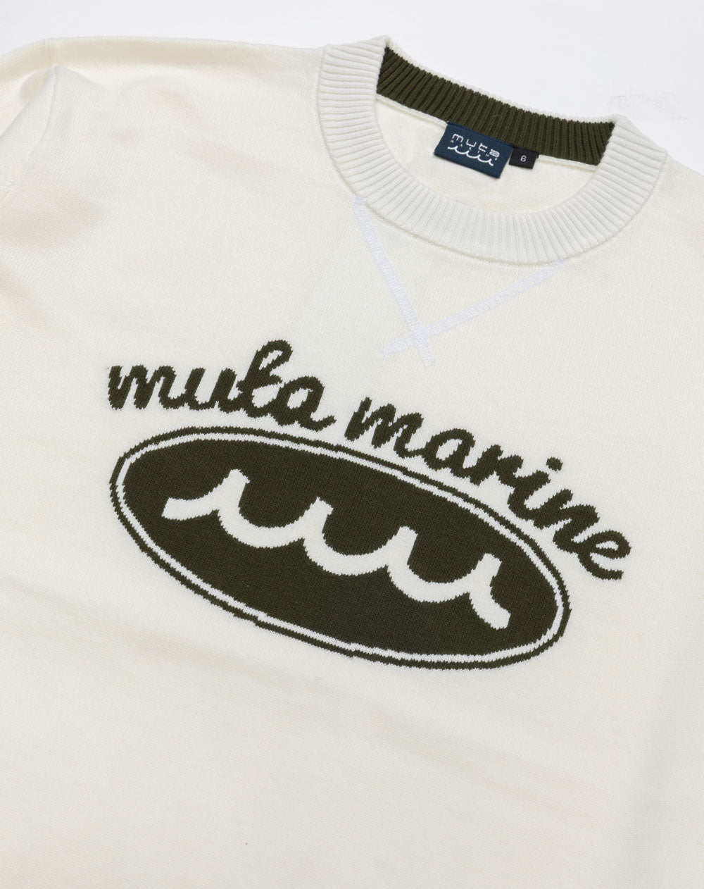 <新品未使用>muta コットンクルーネック　NAVY コットン クルーネックセーター [全2色] – muta Online Store