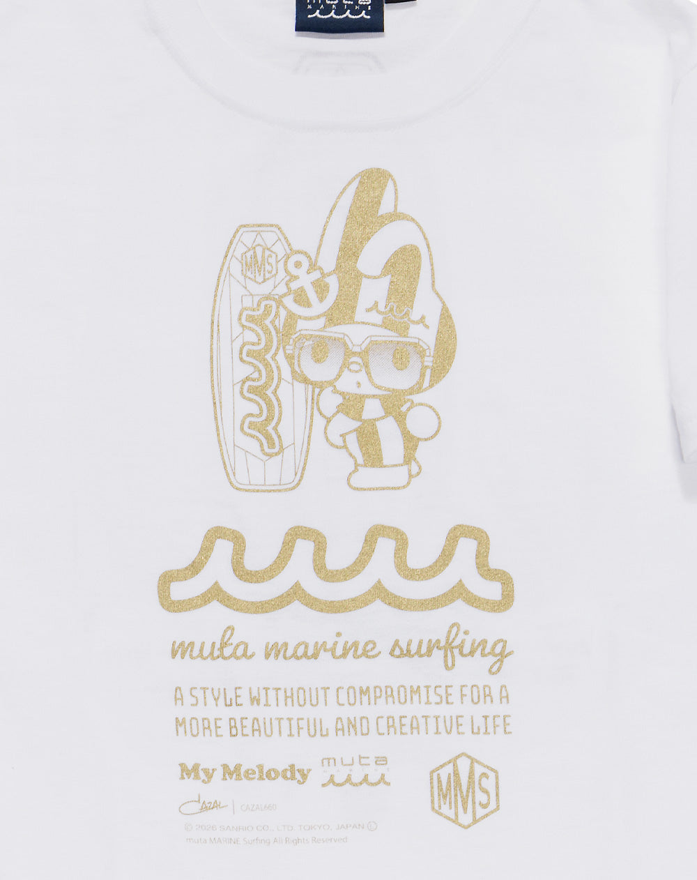 muta MARINE My Melody コラボ Tシャツ My Melody × muta MARINE SURFING コットンTシャツ [全3色] (KIDS