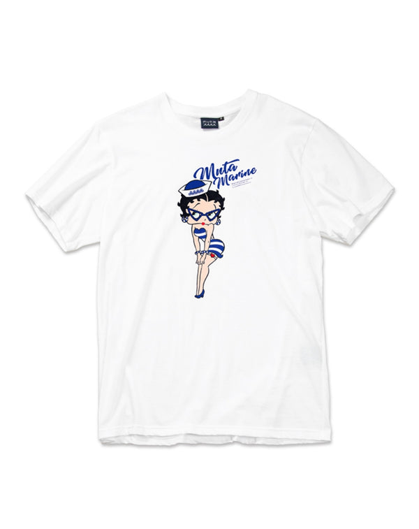 Betty BoopTM meets mutaMARINE SAILOR Tシャツ (ホワイト)