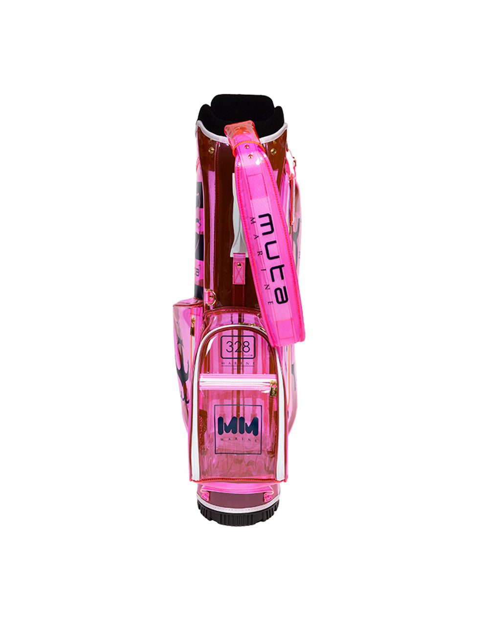 muta MARINE ピンク キャディバッグ 超美品】MARINE GOLF クリアキャディバッグピンク