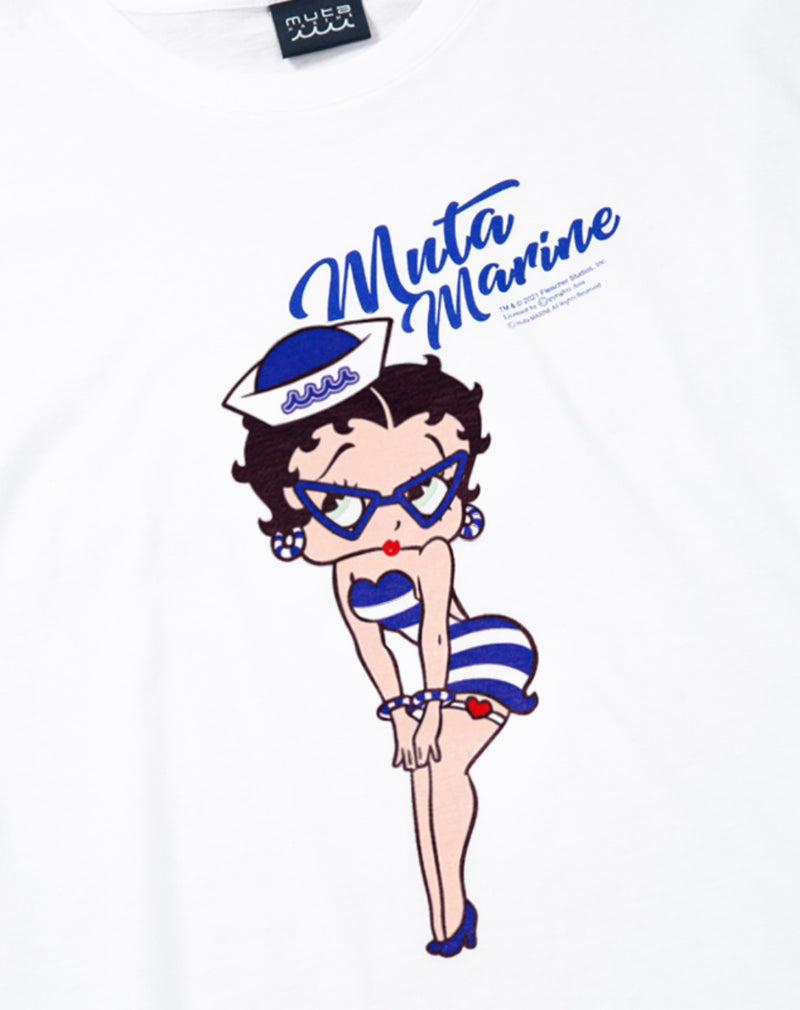 Betty BoopTM meets mutaMARINE SAILOR Tシャツ (ホワイト)