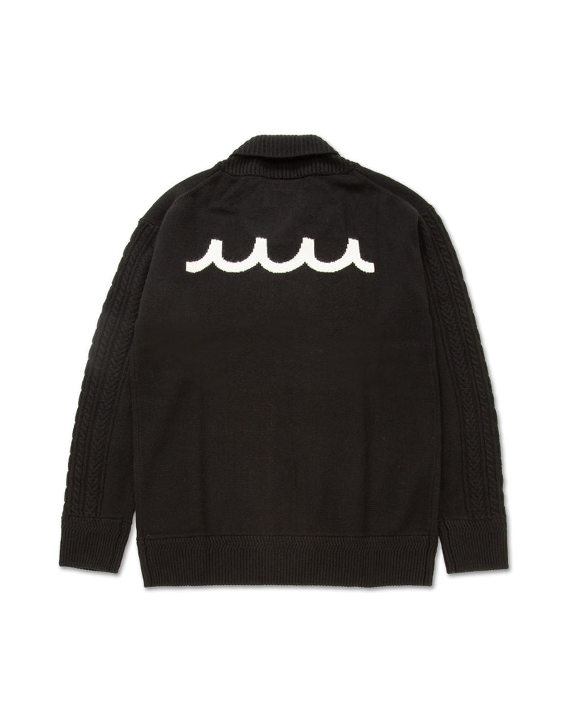 ACANTHUS x muta MARINE Logo Shawl Collar Sweater [全2色]